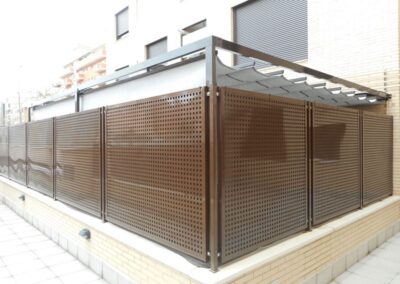 pérgola pared